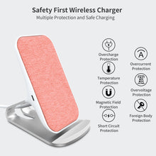 Lecone Fast Wireless Charger Fabric 10W / 7.5W / 5W Wireless Charging Stand Compatible with iPhone SE 2020/11/11 Pro/11 Pro Max/Xs MAX/XR/XS/X/8,Galaxy S20/Note 20/S10 Plus