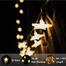 Lecone Star Lights String, Battery Powered Star Decorations, 20 leds Warm White Decorative Stars for Wedding, Birthday, Halloween, Xmas, Baby Rooms, Indoor or Outdoor,3m/10ft (UPC:659514280943)