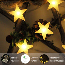 Lecone Star Lights String, Battery Powered Star Decorations, 20 leds Warm White Decorative Stars for Wedding, Birthday, Halloween, Xmas, Baby Rooms, Indoor or Outdoor,3m/10ft (UPC:659514280943)