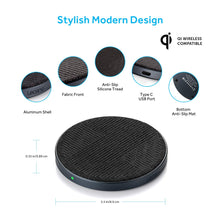 Lecone 10W Fast Wireless Charger Qi Certified Premium Fabric Wireless Charging Pad Compatible with iPhone 11/Xs MAX/XR/XS/X/8/,10W Fast-Charging Samsung Galaxy S10/S9/S9+/S8/S8+/Note 10, Black